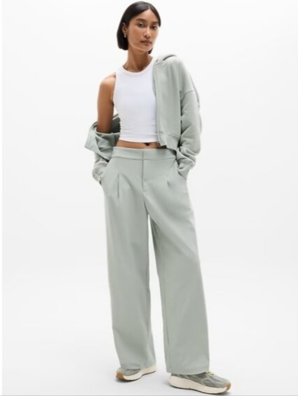 Athleta Light Sage Wide-Leg Pants
